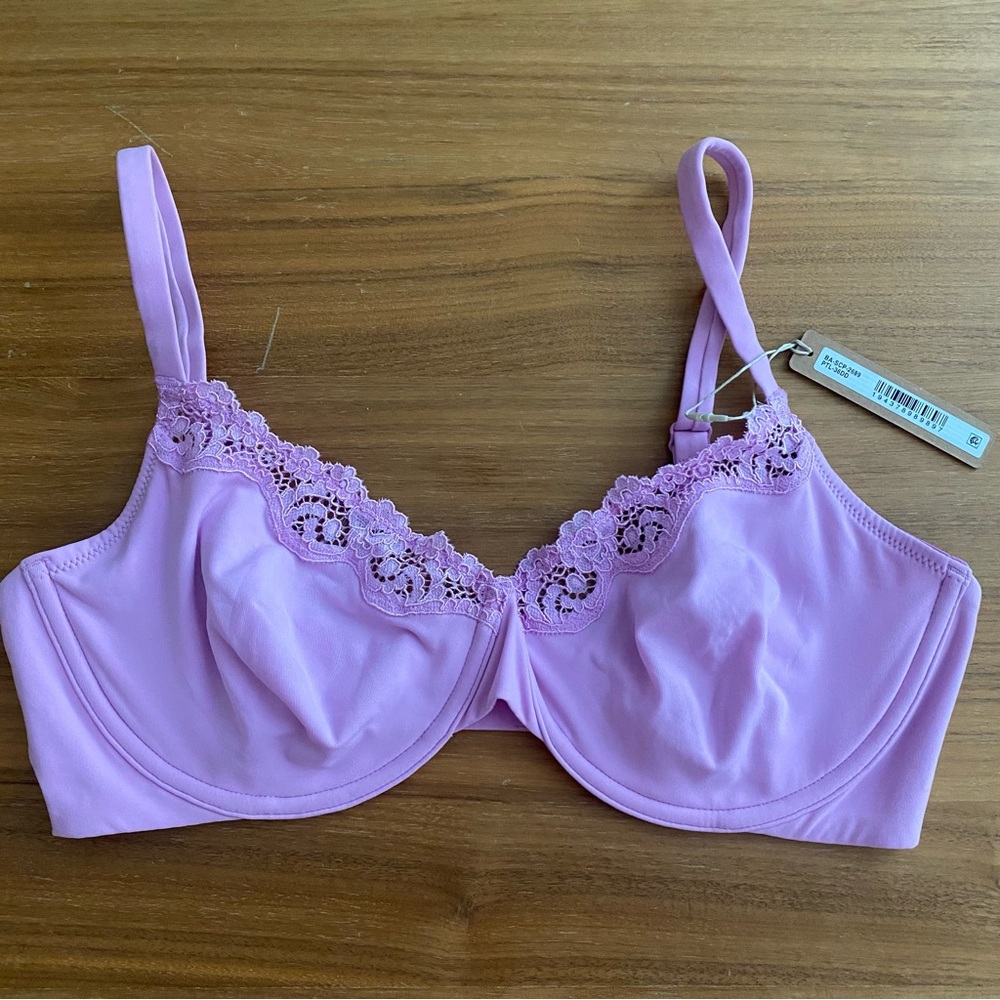 SKIMS Fits Everybody Lace Bra - light lavender/pink 🩷💜 NWT